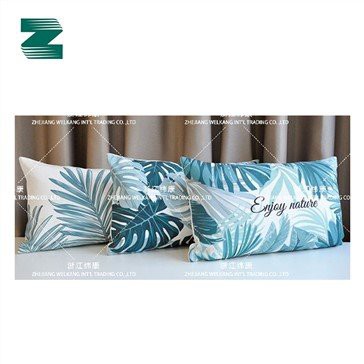 Línulík pólýester rétthyrningur prentaður púði