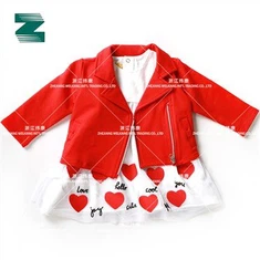 Frakki fyrir krakka úr prjónuðum frönskum terry