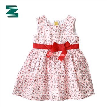 Kjóll fyrir krakka á prenti Útbrunnið ofinn dúkur